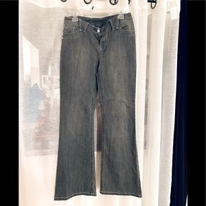 ~SALE~BOSTON PROPER GREY JEANS GLITTER TRIM SZ 10